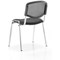 ISO Chrome Frame Stacking Chair, Black Mesh