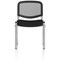 ISO Chrome Frame Stacking Chair, Black Mesh