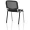 ISO Chrome Frame Stacking Chair, Black Mesh