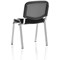 ISO Chrome Frame Stacking Chair, Black Mesh