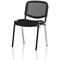 ISO Chrome Frame Stacking Chair, Black Mesh