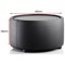 Neo Round Leather Coffee Table, 650mm Diameter, 380mm High, Black