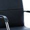 Echo Visitor Cantilever Leather Chair, Black