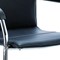 Echo Visitor Cantilever Leather Chair, Black