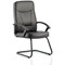 Blitz Leather Cantilever Chair, Black