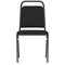 Banqueting Stacking Visitor Chair, Black Frame, Black