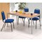 Banqueting Stacking Visitor Chair, Black Frame, Blue