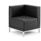 Infinity Leather Modular Corner Unit Chair, Black