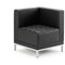 Infinity Leather Modular Corner Unit Chair - Black