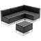 Infinity Leather Modular Corner Unit Chair, Black