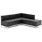 Infinity Leather Modular Corner Unit Chair, Black