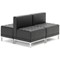 Infinity Leather Modular Cube Chair, Black