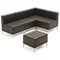 Infinity Leather Modular Chair, Black
