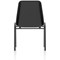 Polly Black Frame Stacking Chair, Black
