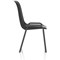 Polly Black Frame Stacking Chair, Black