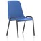 Polly Black Frame Stacking Chair, Blue