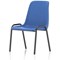 Polly Black Frame Stacking Chair, Blue