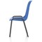 Polly Black Frame Stacking Chair, Blue