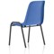 Polly Black Frame Stacking Chair, Blue