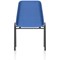 Polly Black Frame Stacking Chair, Blue