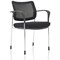 Brunswick Deluxe Mesh Visitors Chair, Chrome Frame, Black