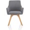 Carmen Wooden Leg Visitor Chair, Grey