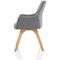 Carmen Wooden Leg Visitor Chair, Grey
