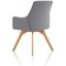 Carmen Wooden Leg Visitor Chair, Grey