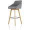 Carmen Wooden Leg High Stool, Grey