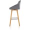 Carmen Wooden Leg High Stool, Grey