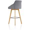Carmen Wooden Leg High Stool, Grey