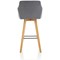 Carmen Wooden Leg High Stool, Grey