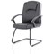 Bella Leather Cantilever Chair, Black
