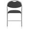 Milan Chrome Frame Folding Chair, Black Vinyl, Pack of 4