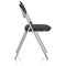 Milan Chrome Frame Folding Chair, Black Vinyl, Pack of 4
