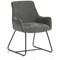 Quote Sled Base Reception Chair Grey Velour
