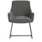 Quote Sled Base Reception Chair Grey Velour
