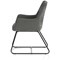 Quote Sled Base Reception Chair Grey Velour