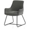 Quote Sled Base Reception Chair Grey Velour
