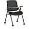 Capra Mesh Back Folding Training Chair With Writing Table Black Fabric Seat
