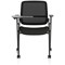 Capra Mesh Back Folding Training Chair With Writing Table Black Fabric Seat