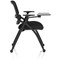 Capra Mesh Back Folding Training Chair With Writing Table Black Fabric Seat