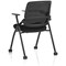Capra Mesh Back Folding Training Chair With Writing Table Black Fabric Seat