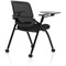 Capra Mesh Back Folding Training Chair With Writing Table Black Fabric Seat
