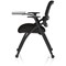 Capra Mesh Back Folding Training Chair With Writing Table Black Fabric Seat