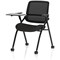 Capra Mesh Back Folding Training Chair With Writing Table Black Fabric Seat