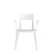 Nest Edge Stacking Cafe & Bistro Chair White with Arms