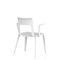 Nest Edge Stacking Cafe & Bistro Chair White with Arms