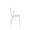 Nest Edge Stacking Cafe & Bistro Chair White with Arms