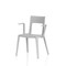 Nest Edge Stacking Cafe & Bistro Chair Grey with Arms